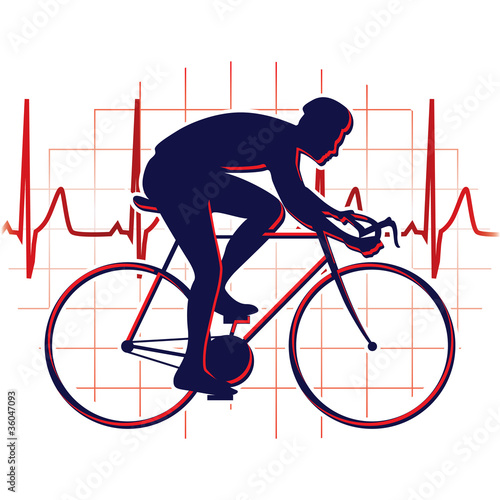 Cyclist icon vector
