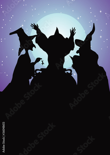 witches silhouette