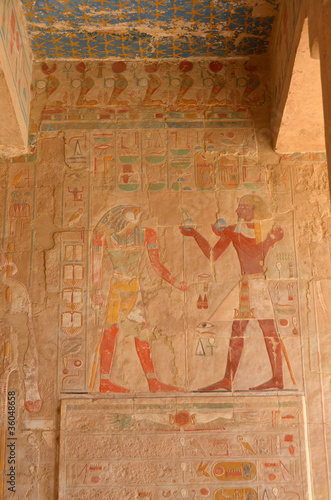 Temple of queen Hatshepsut, Thebes, Egypt - detail