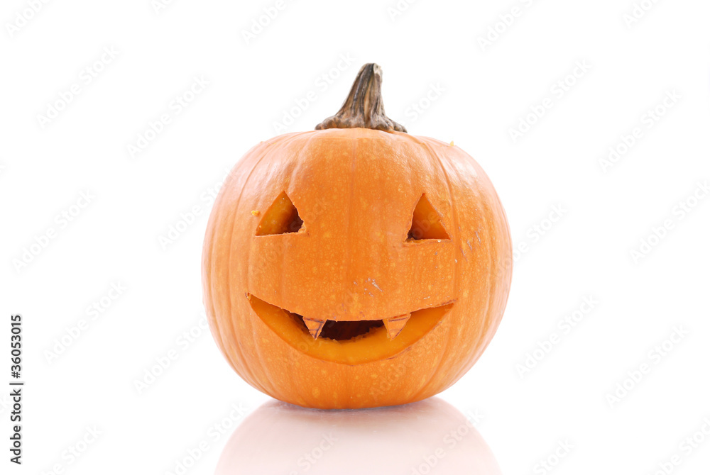 Fun Carved Smiling Pumpkin Fun Carved Smiling Pumpkin