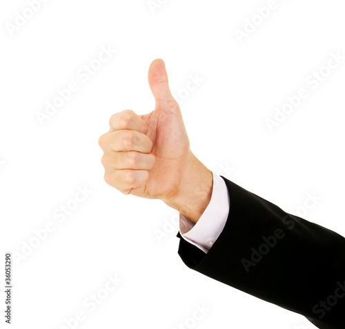 Businessman's Hand With Thumb Up