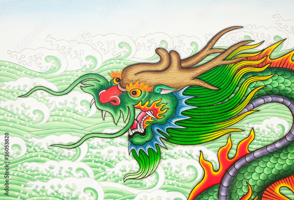 culorful of chinese dragon