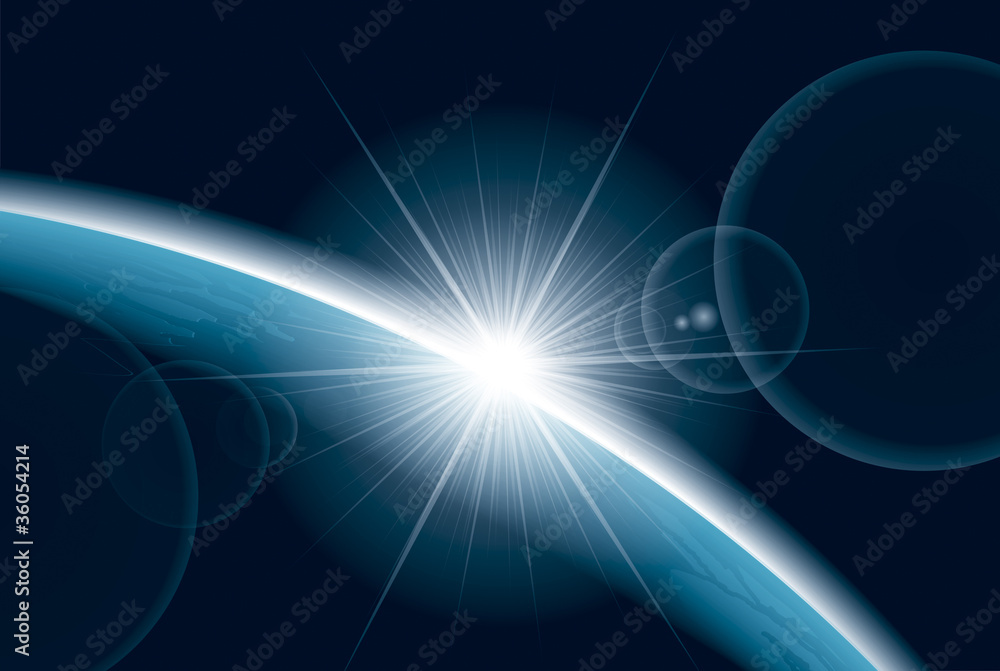 Sunrise in space Sunrise in space