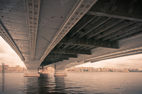 Under bridge city view