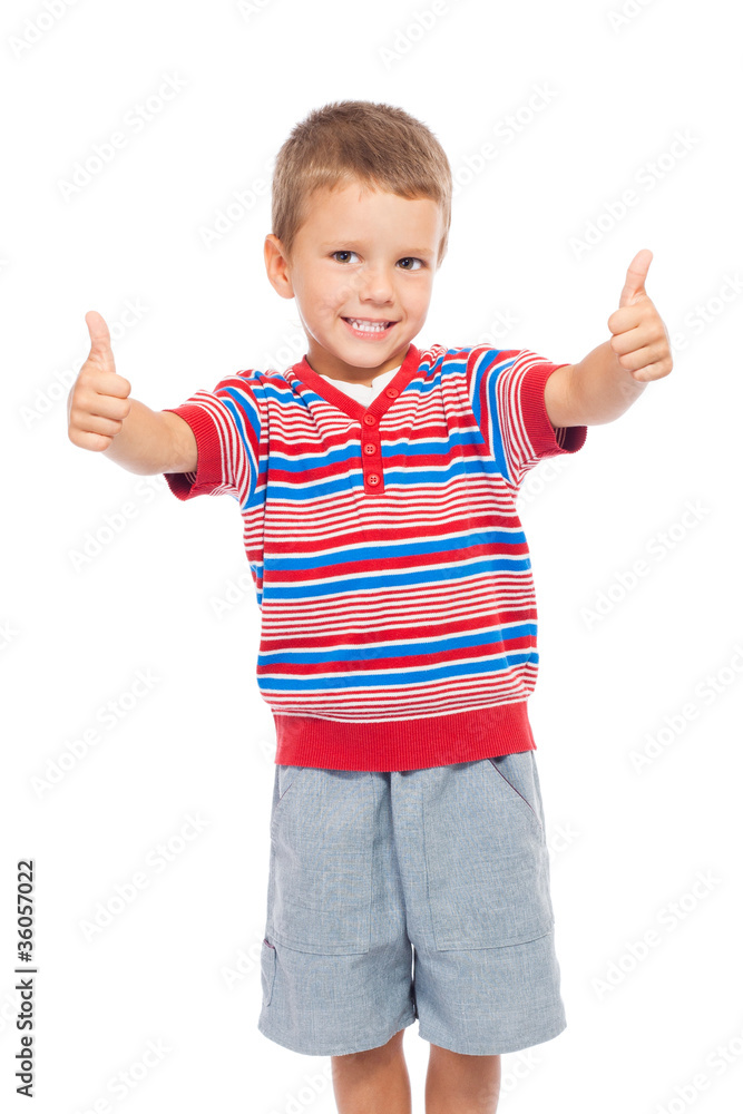 Smiling children with thumbs up sign Smiling children with thumbs up sign