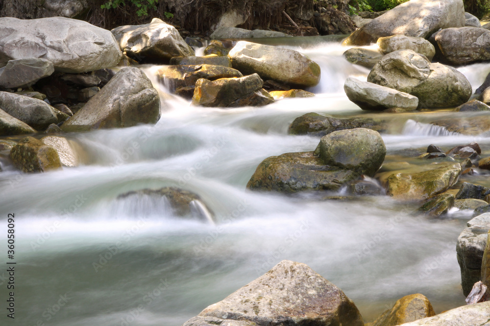 Beautiful cascade in Carpathian forest, Ukraine. Long exposure Beautiful cascade in Carpathian forest, Ukraine. Long exposure
