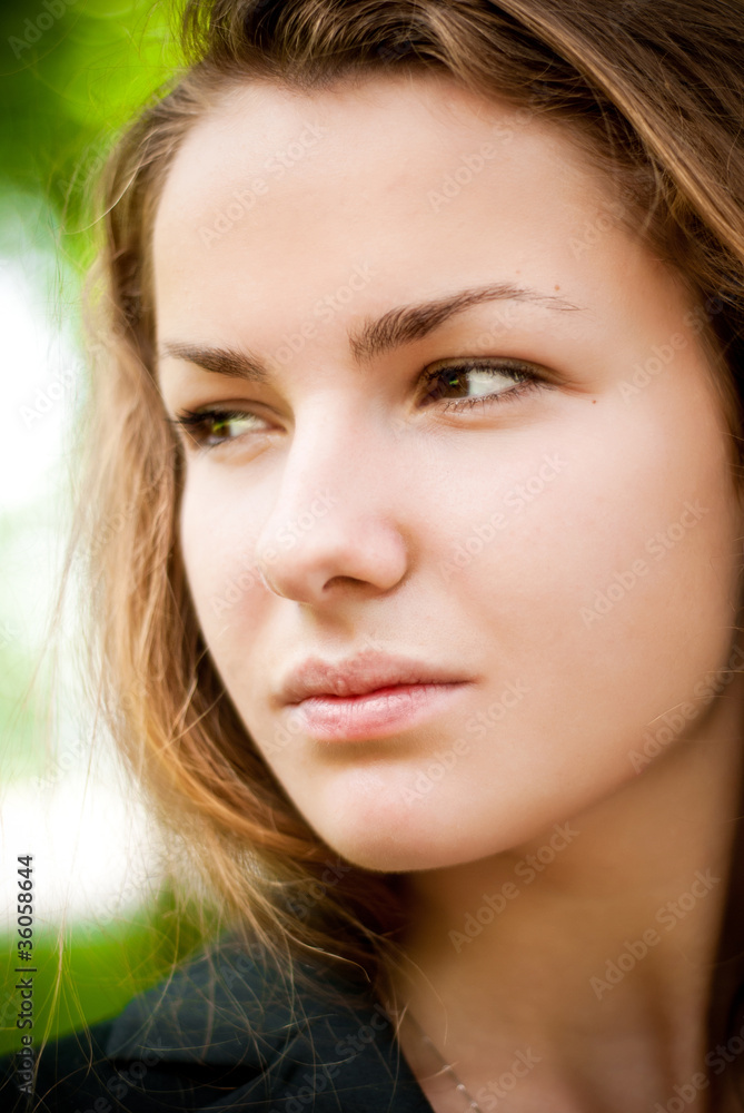 Gorgeous woman outdoors portrait. Gorgeous woman outdoors portrait.