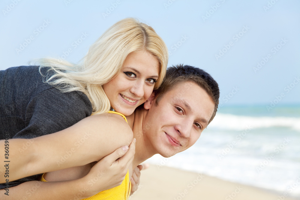 Young couple at the beach