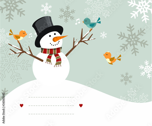 Snowman card