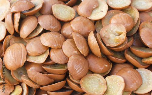 Luk Nieng, Djenkol bean fruit background photo