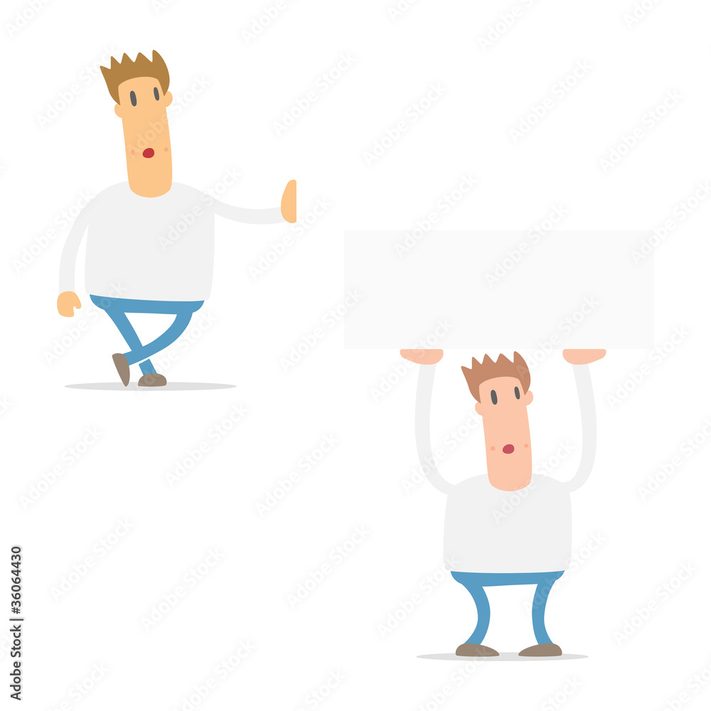 set of funny cartoon casual man set of funny cartoon casual man