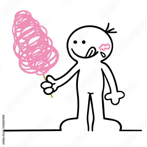 figur mit zuckerwatte