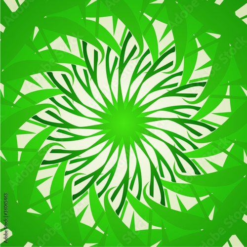 Organic green  vector kaleidoscope background