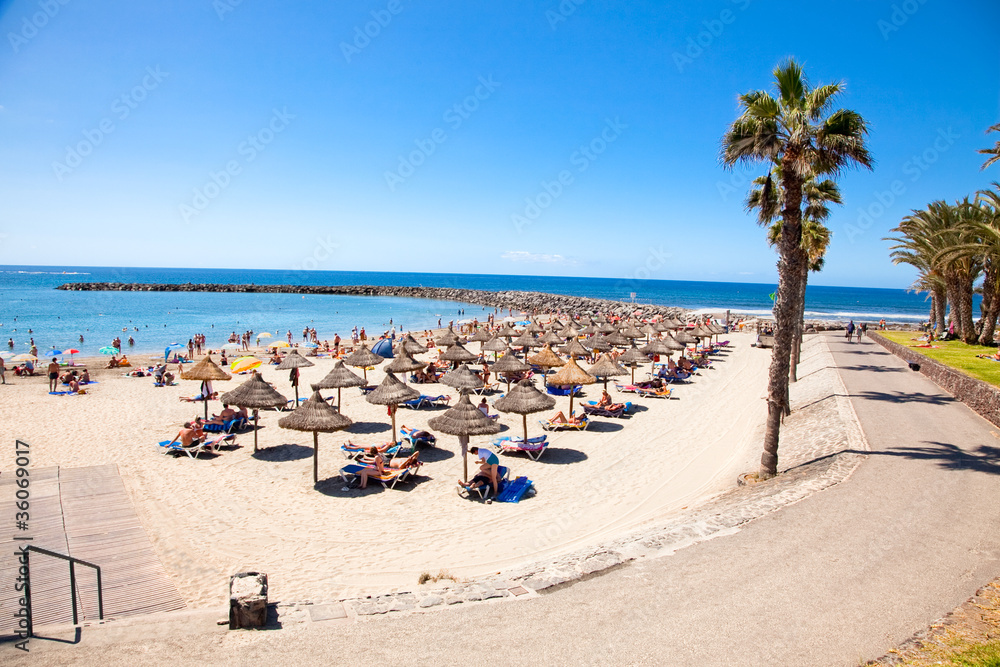 Beach of Playa de las Americas. Tenerife