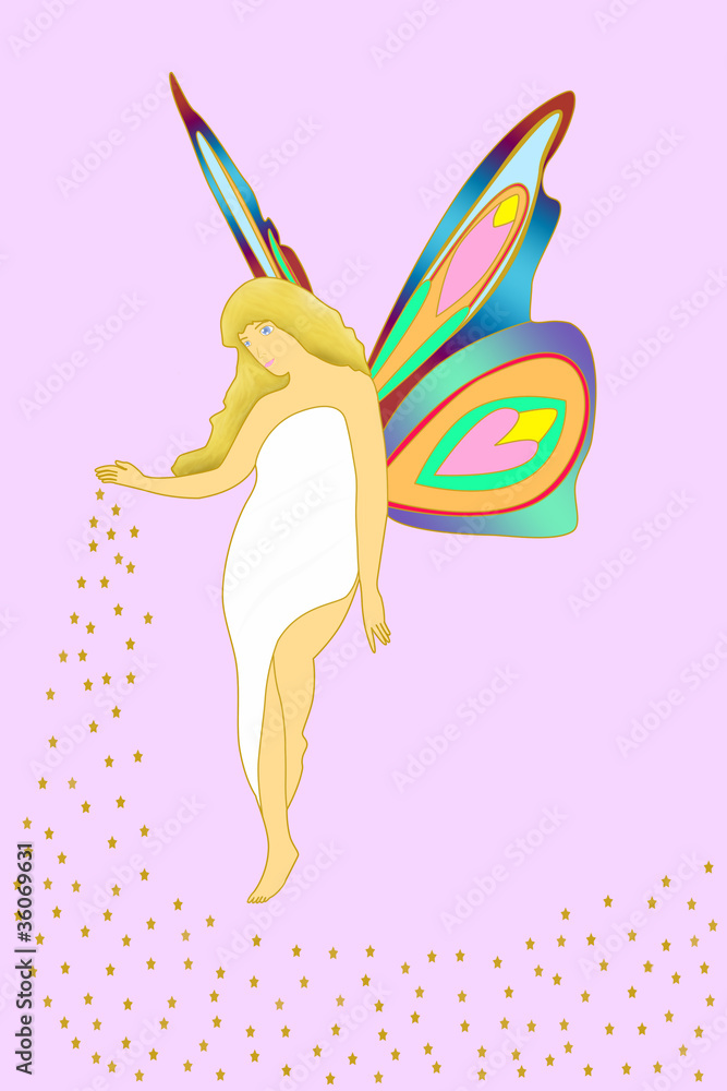 蝶の妖精　イラスト