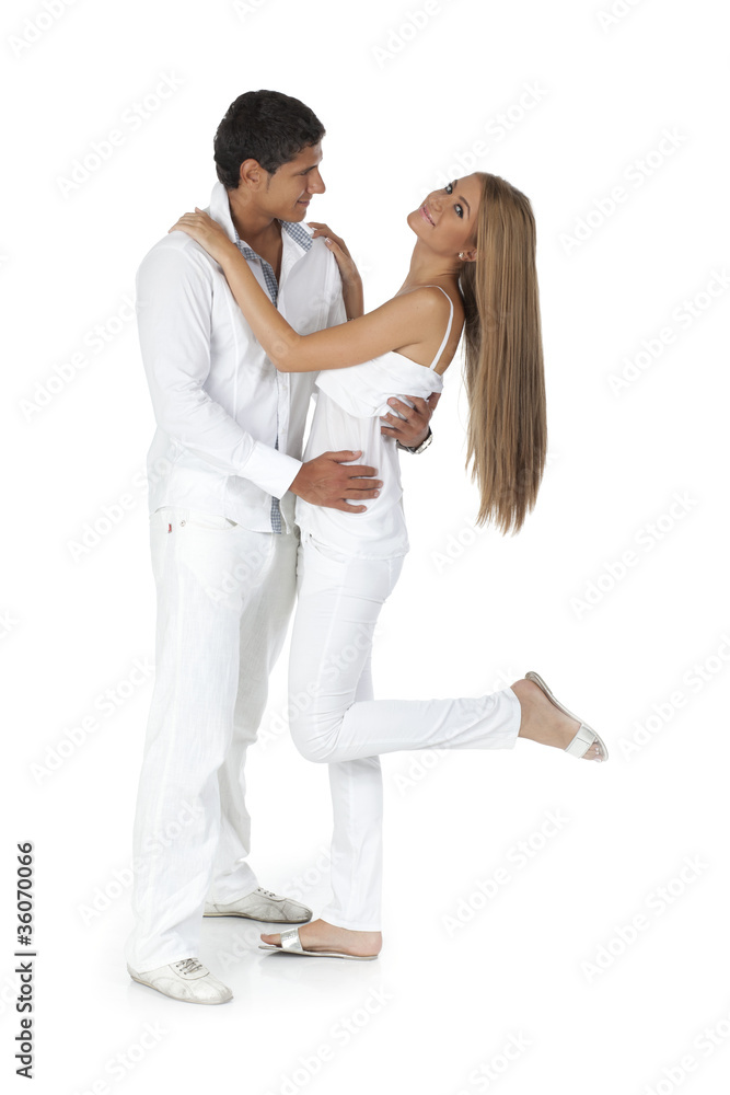 Young couple dancing and have fun Young couple dancing and have fun