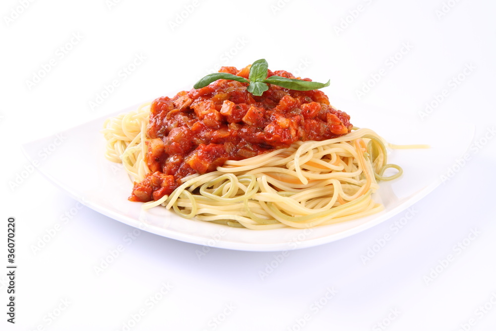 Spaghetti bolognese on a plate Spaghetti bolognese on a plate