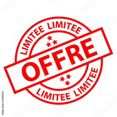 Tampon "OFFRE LIMITEE" (soldes prix étiquette offre spéciale)