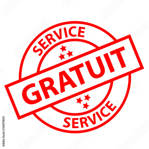 Tampon Publicitaire "SERVICE GRATUIT" (satisfaction clients)