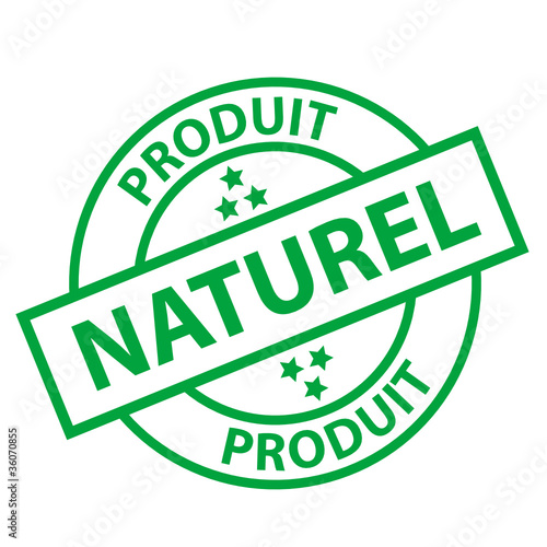 Tampon "PRODUIT NATUREL" (écologique diététique biologique vert)