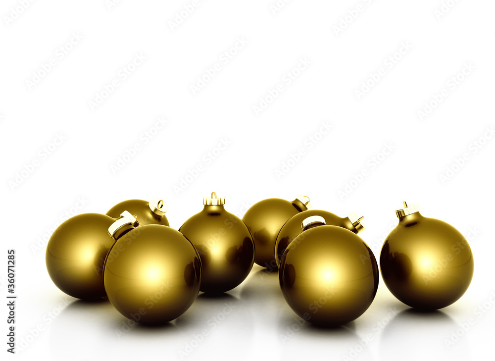 Christmas balls golden Christmas balls golden