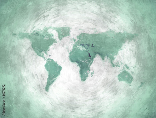 world map painting