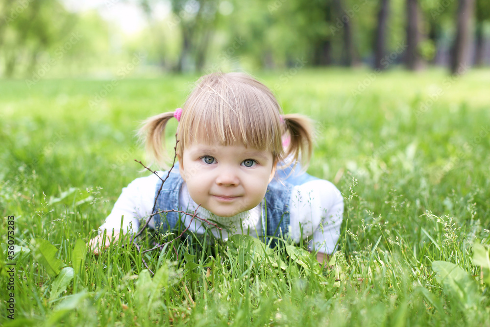 Portrait of a little girl outdoors Portrait of a little girl outdoors