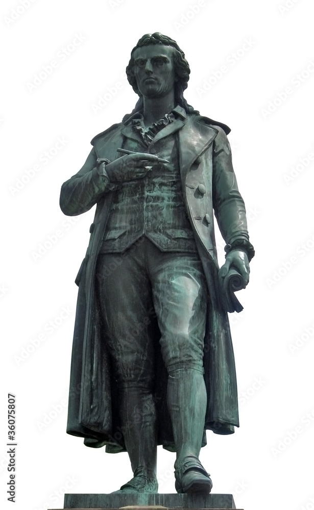 Fototapeta premium statue of Friedrich Schiller in white back
