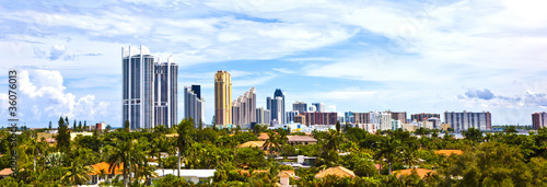 Skyline of the city of Miami, Florida.