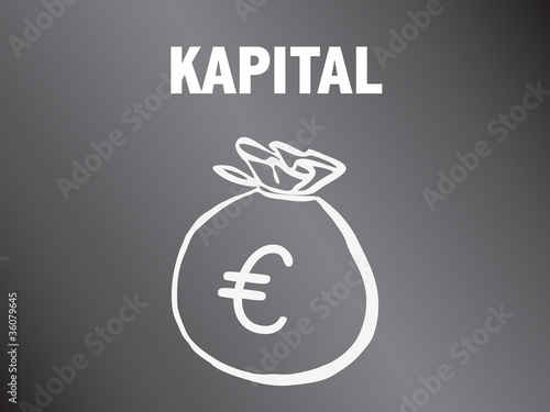 Powerpoint Vorlage - Kapital - Geldsack - Euro