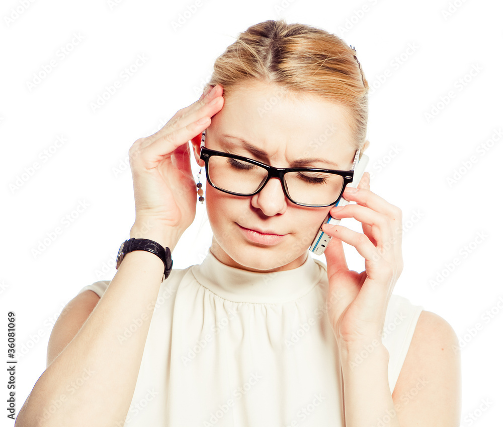 Stressed and freaking out woman Stressed and freaking out woman