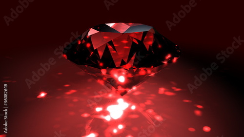 Red Spinning Shiny Diamond - Diamond 02 (HD)