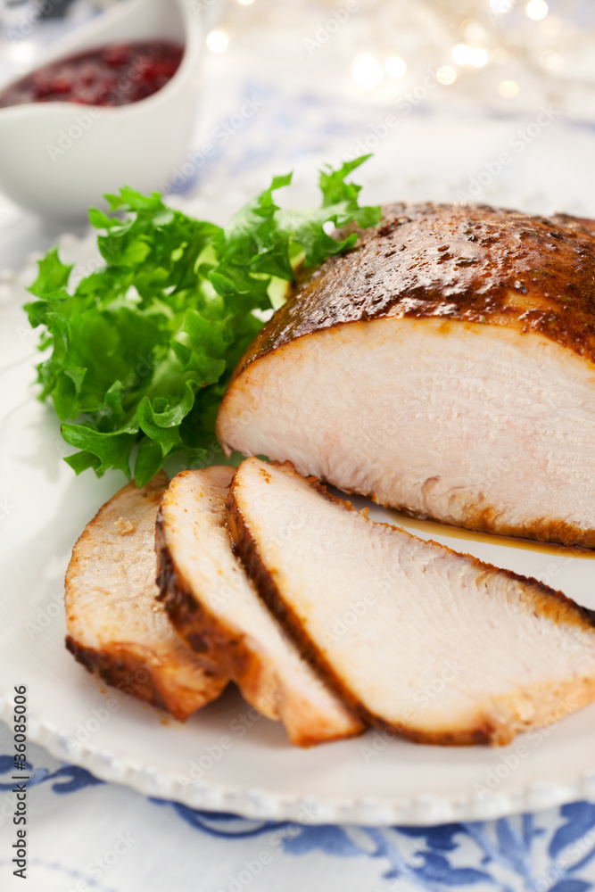 Turkey breast with cranberry sauce Turkey breast with cranberry sauce