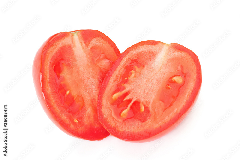 Tomato. Sliced half red tomato. Tomato. Sliced half red tomato.