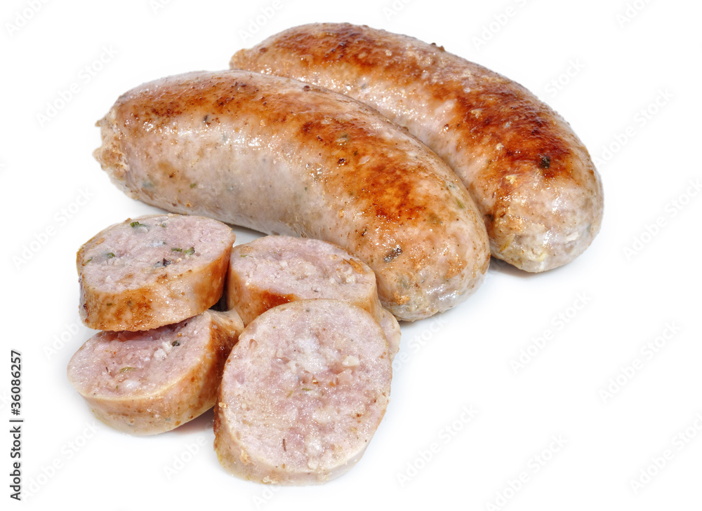Chorizos criollos sobre fondo blanco. Chorizos criollos sobre fondo blanco.