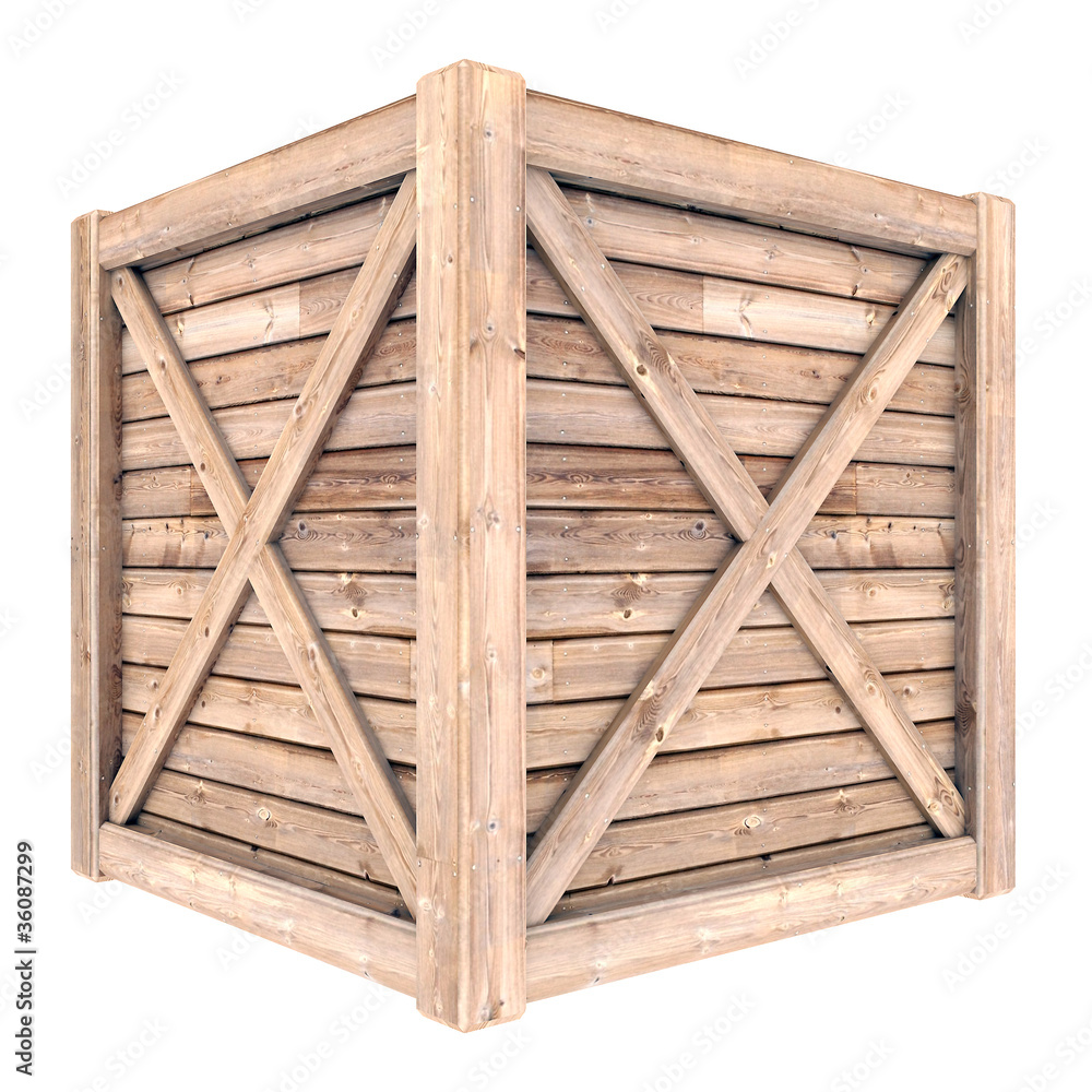 image on a white wooden container, isolated background image on a white wooden container, isolated background