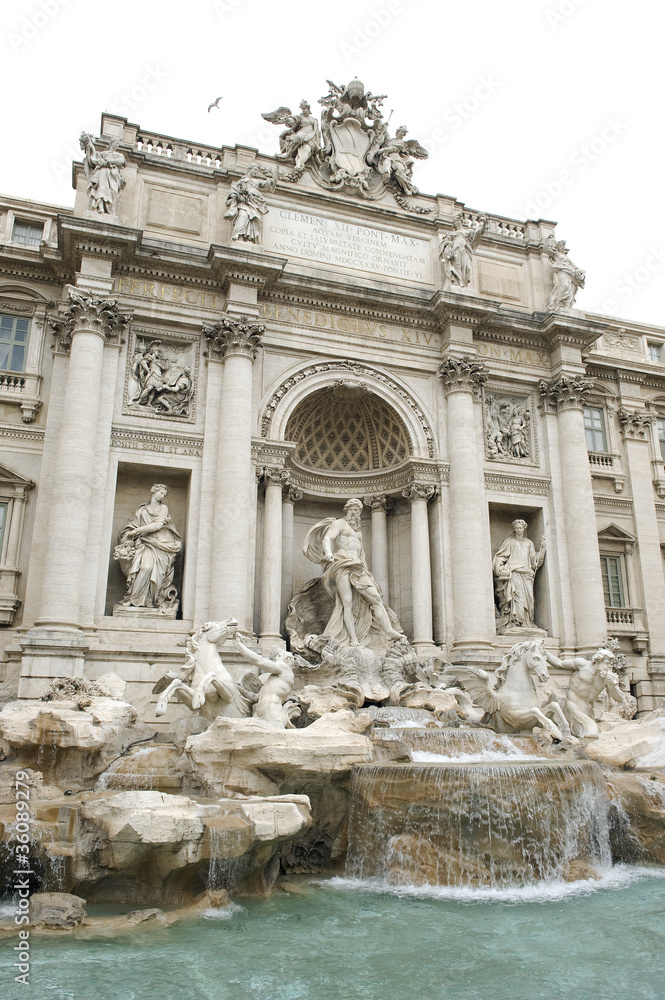 Rome One of the most famous landmarks - Trevi Fountain