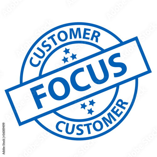 CUSTOMER FOCUS Stamp (service hotline assistance client support)