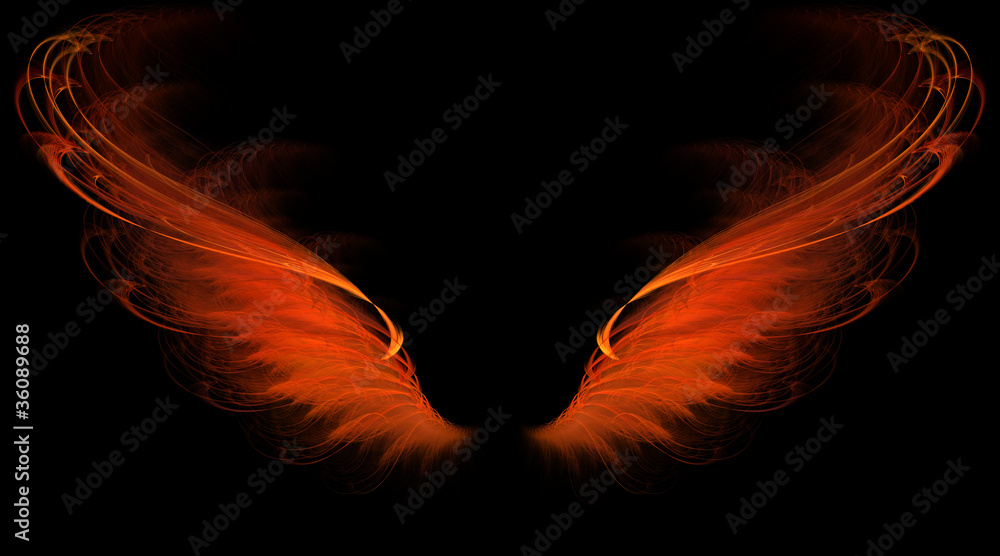 Obraz premium skrzydła czerwonego płomienia