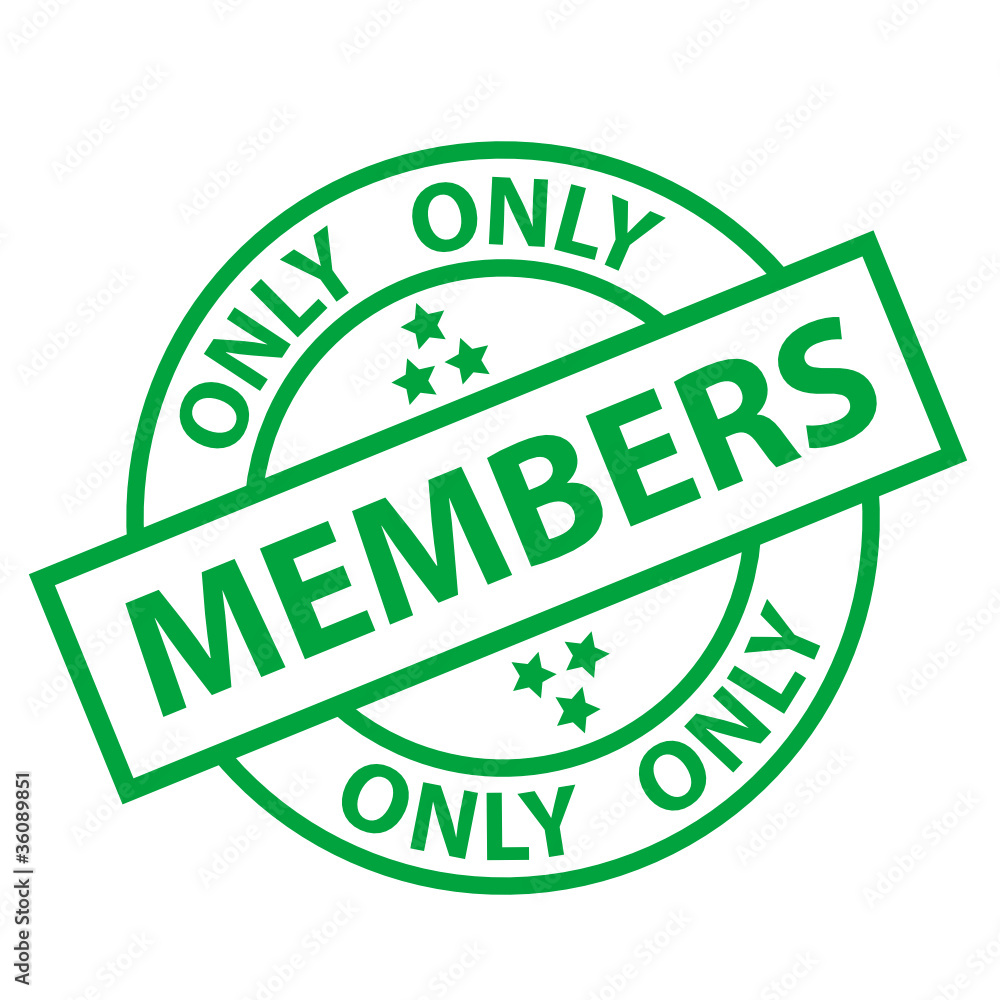 MEMBERS ONLY Stamp (free membership registration loyalty offers) MEMBERS ONLY Stamp (free membership registration loyalty offers)
