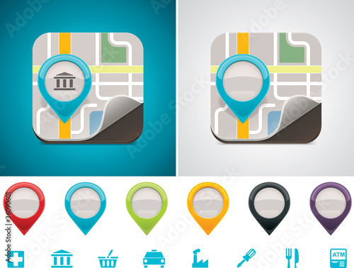 Customizable map location icon