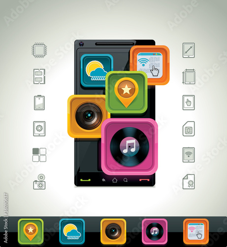Vector smartphone icon