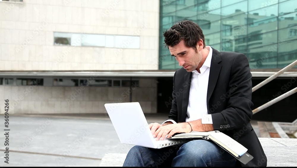 Salesman in business travel Salesman in business travel