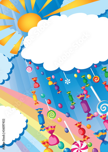 candy rain and sun card