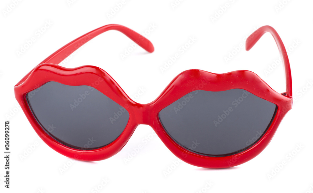 Red lip shaped sunglasses Red lip shaped sunglasses