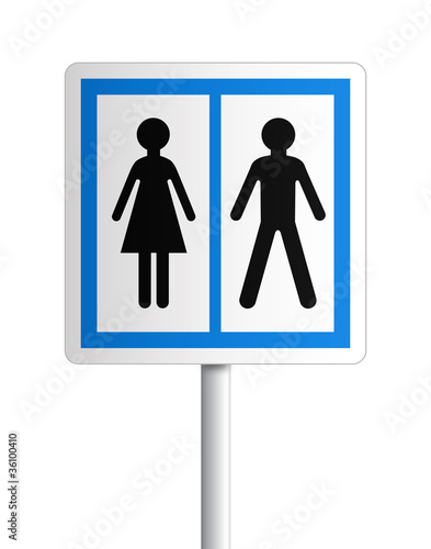 Panneau - toilettes ouvertes au public