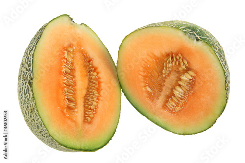 Halves of Rock Melon