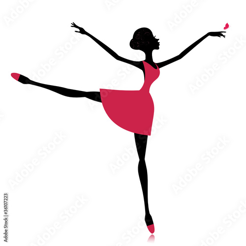 graceful dancer with a butterfly