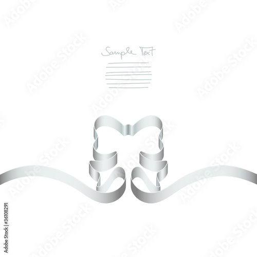Silver Ribbon Bow