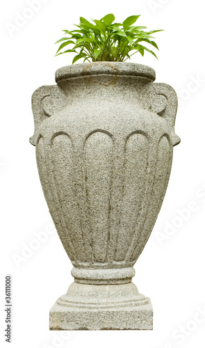 Granite vase, park design.